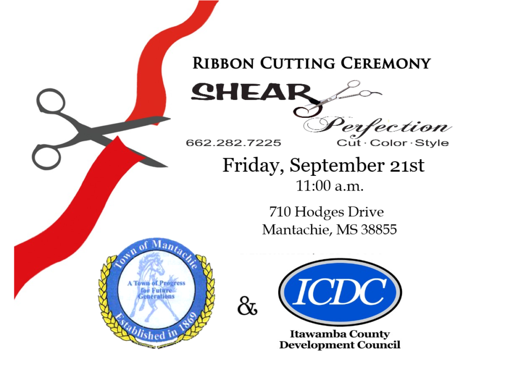 Shear Perfection Ribbon Cutting - Itawamba County Dev Council (ICDC)